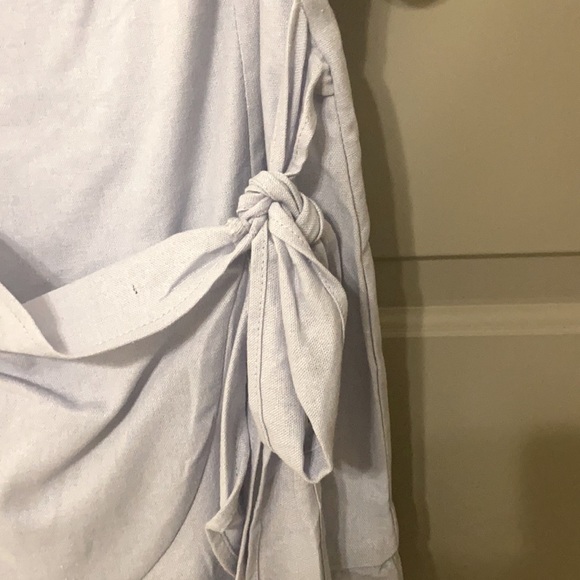 Light blue, mini wrap dress. - Picture 2 of 3